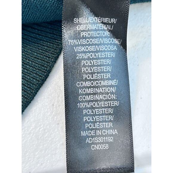 Adrianna Papell Ruffle Collar  Sweater Blouse with Balloon Sleeves Size L Green - Picture 7 of 9